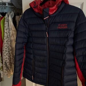 Tommy Hilfiger Red and Navy Packable Jacket